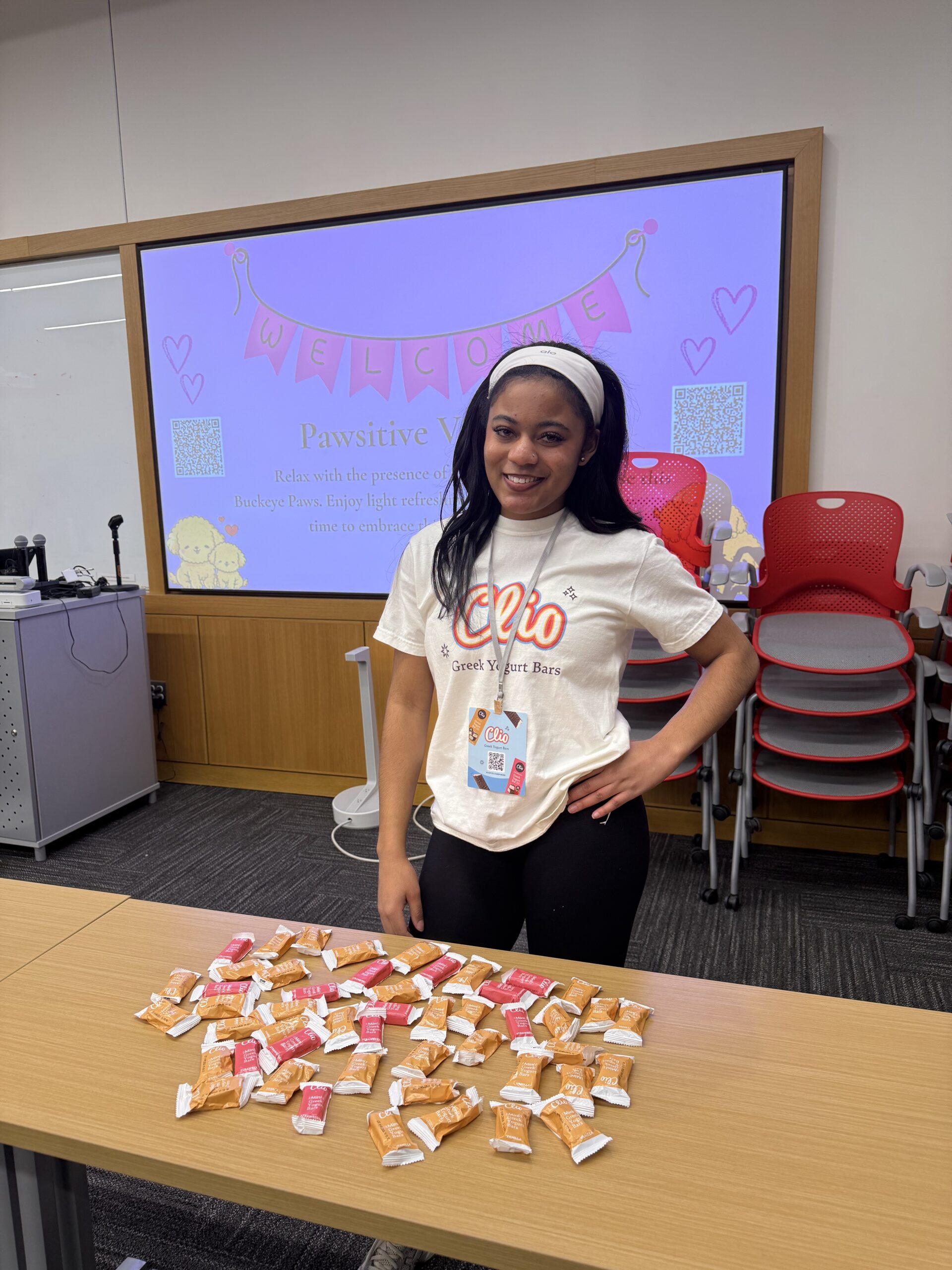 Clio Snacks tabling setup