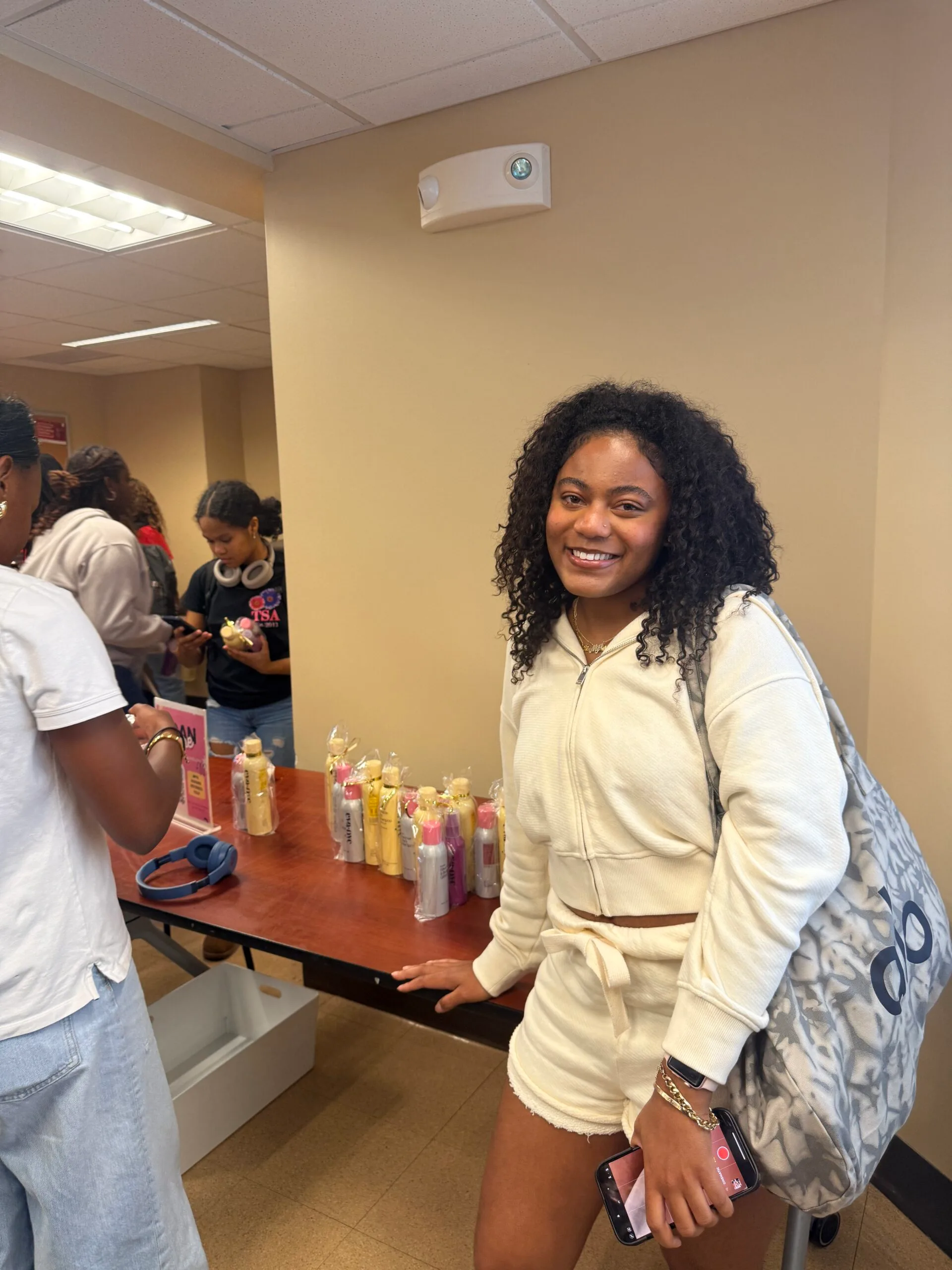 Eva NYC dry shampoo and hair products displayed at Ohio State University campus sampling eventambassador Ohio State