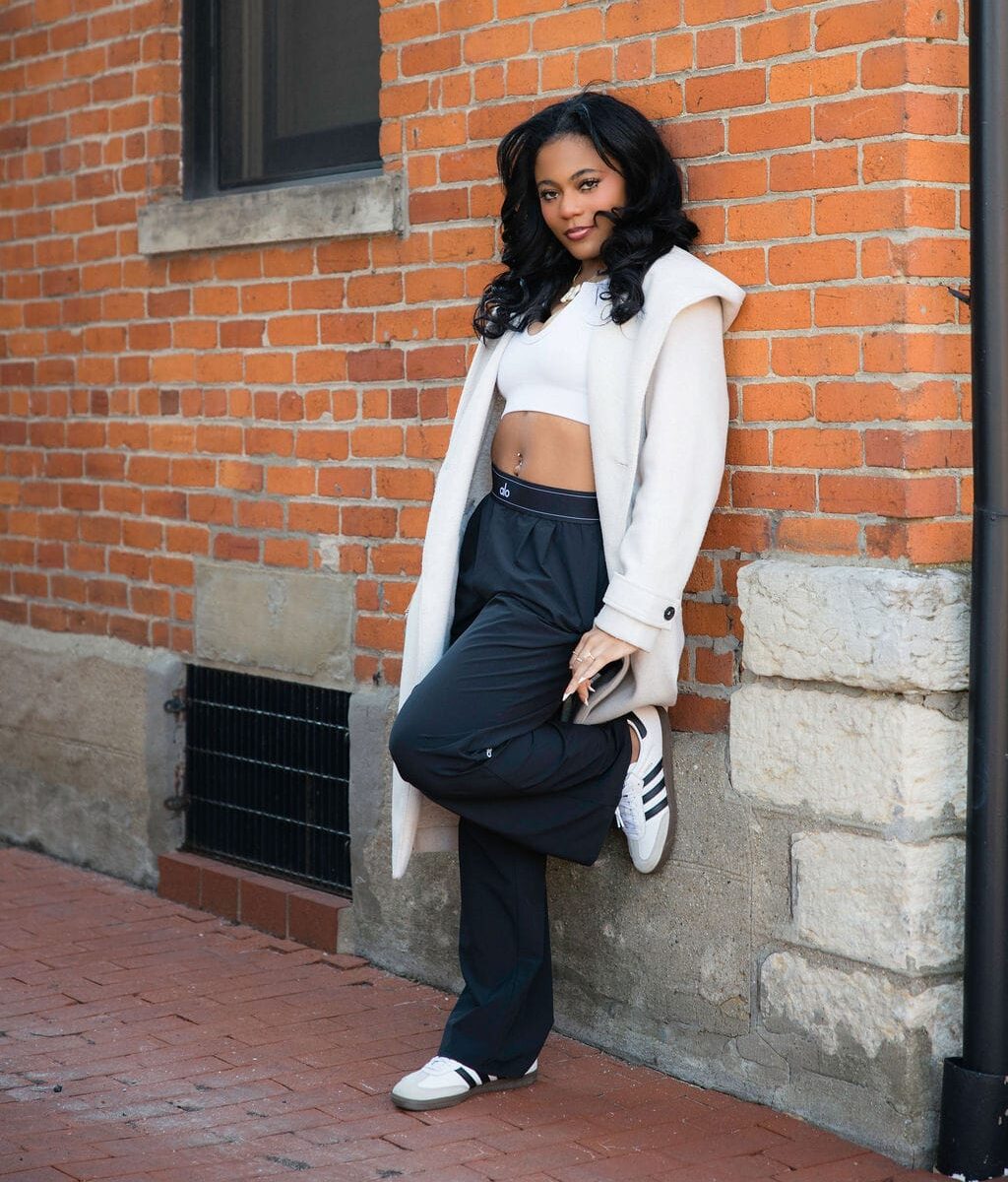 Mya Riggins street style fashion content creator outdoor editorial shoot